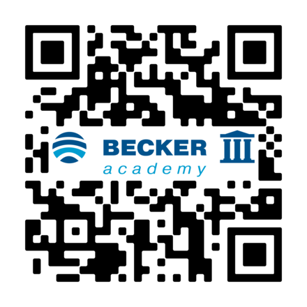QR code to the Becker Academy YouTube channel.