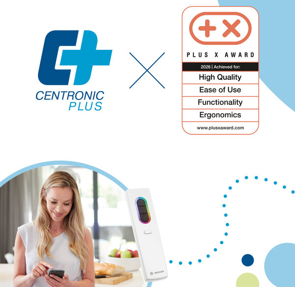 © Becker-Antriebe GmbH  Recipient of the PLUS X AWARD for the Becker CentronicPLUS wireless system in the categories of High Quality, Ease of Use, Functionality and Ergonomics.