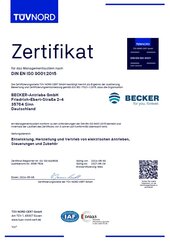 ISO Zertifikat